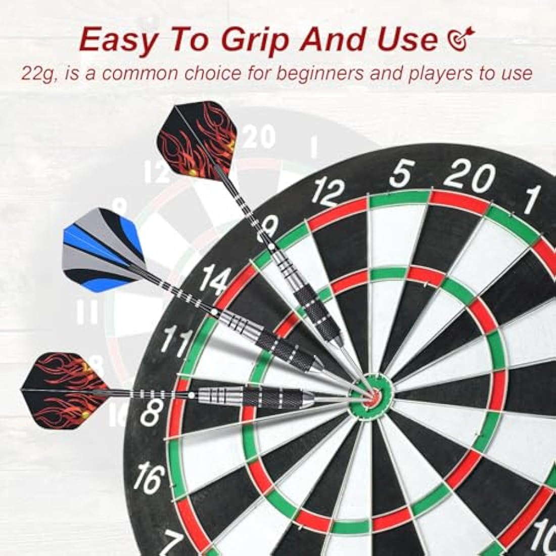flintronic Professional Steel Tip Darts Set – 22g Stainless Steel Darts