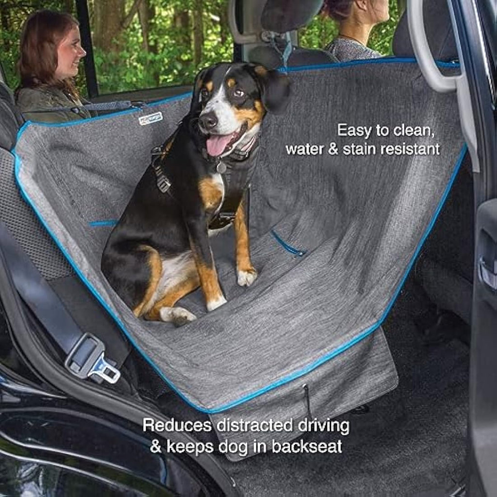 Kurgo Heather Half Hammock Dog Car Seat Protector - Waterproof Charcoal