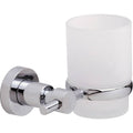 tesa Loxx Toothbrush Holder | Chrome Metal & Glass | Drill-Free Adhesive
