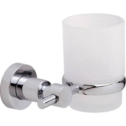 tesa Loxx Toothbrush Holder | Chrome Metal & Glass | Drill-Free Adhesive