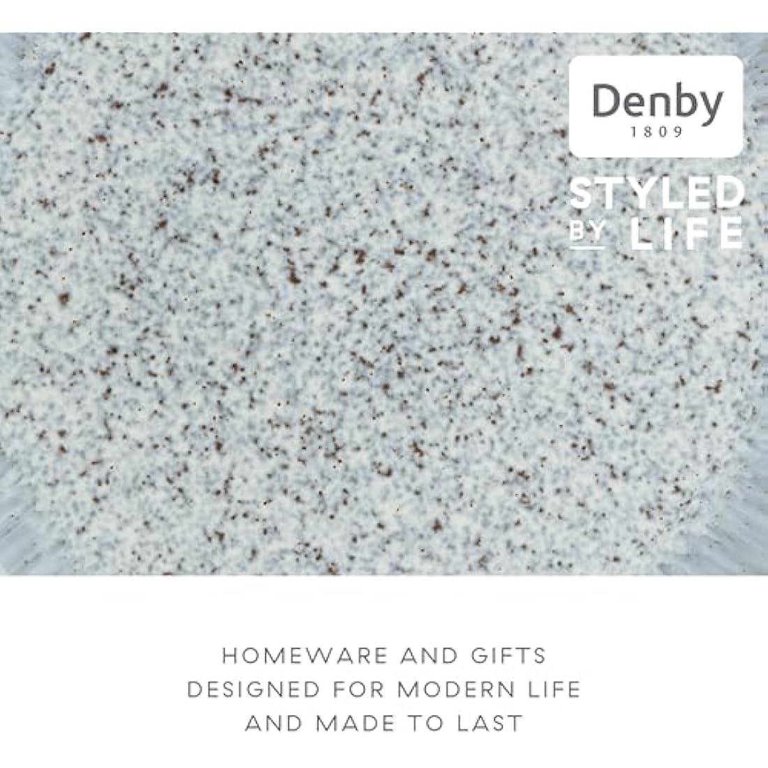 Denby Halo Speckle Dinner Plates – Set of 4 Grey Stoneware (26cm)