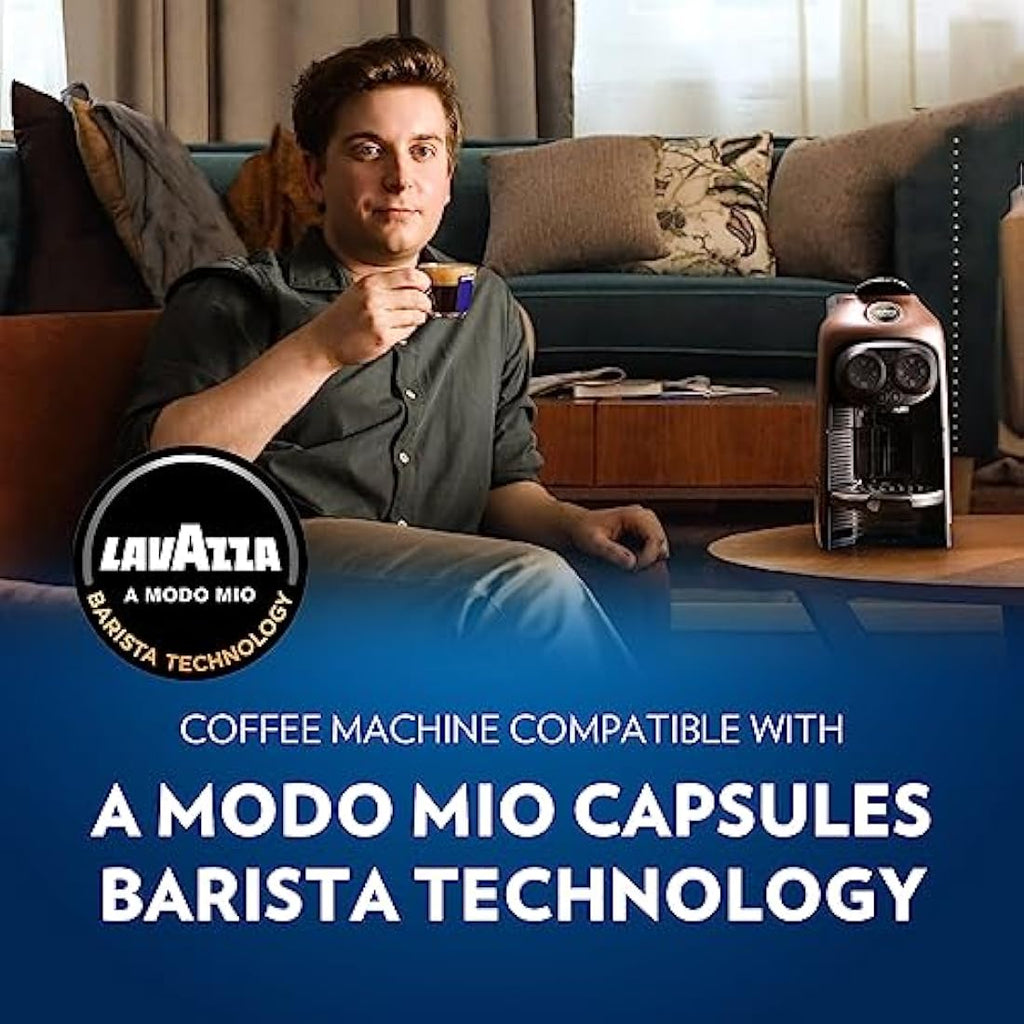Lavazza A Modo Mio Tiny Eco Coffee Capsule Machine - Recycled Plastic, Black
