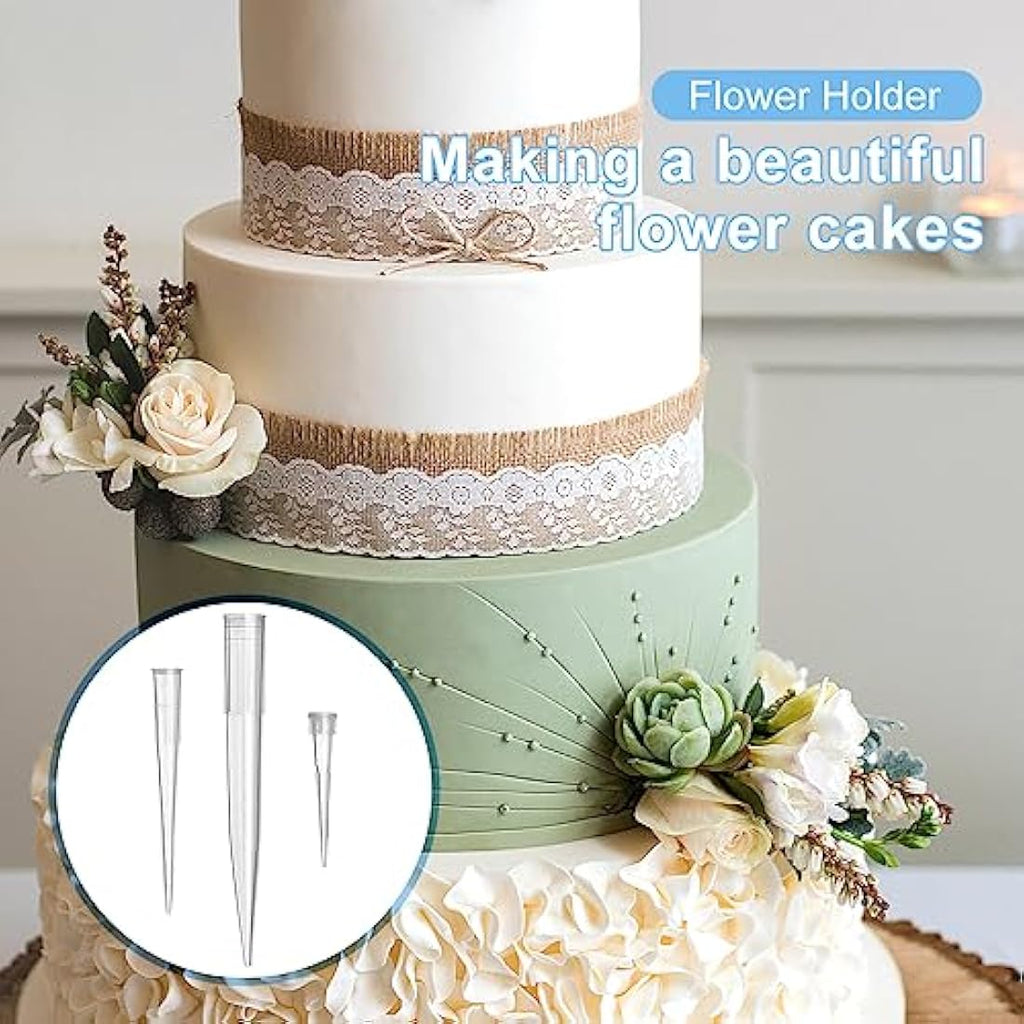 Jagowa 60-Piece Plastic Flower Tubes for Cake Decorating | 3 Sizes