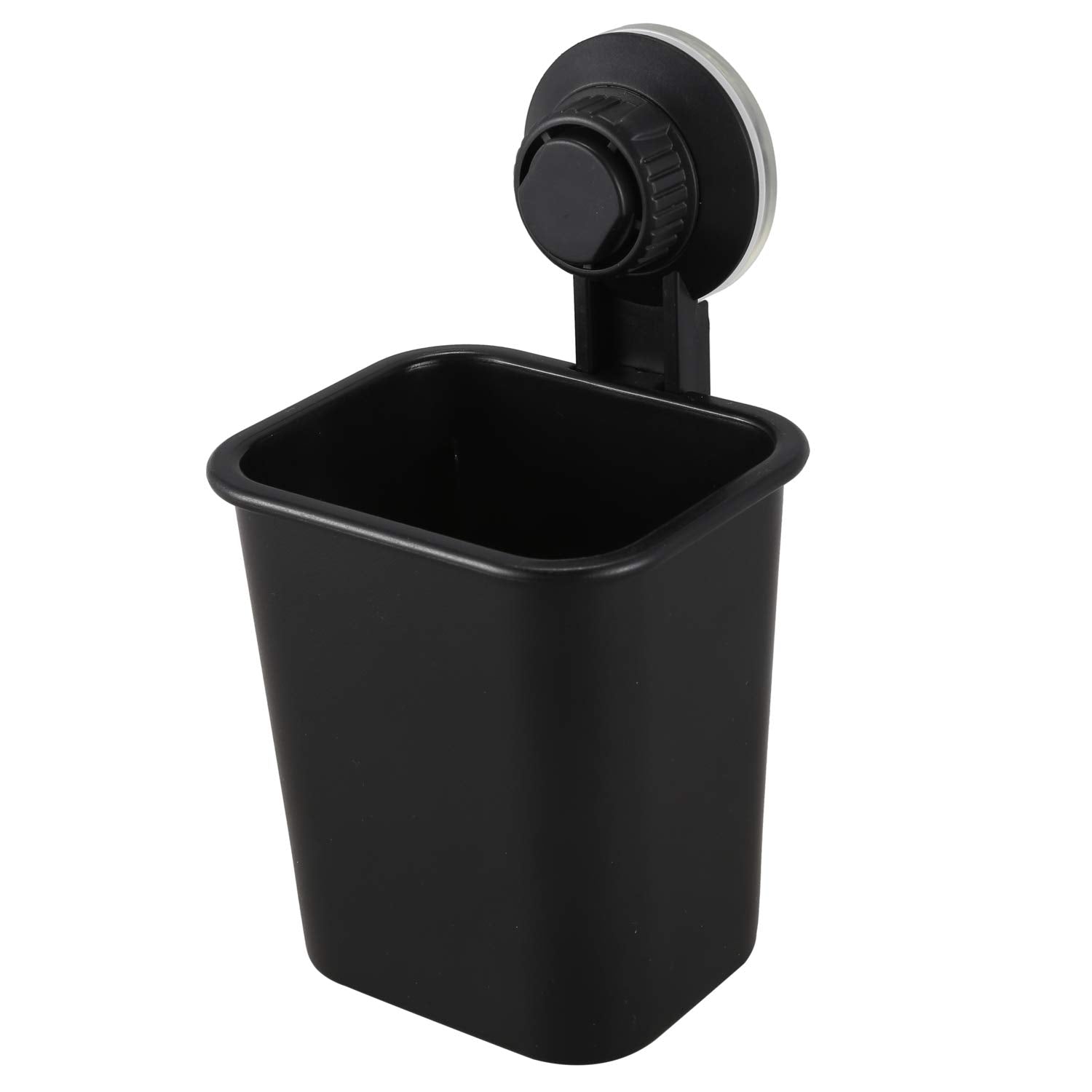 Giilayky Suction Cup Toothbrush Holder | Black ABS Toothpaste Rack