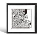 O3 Design Studio Aberdeen Paper Cut Map | Framed Wall Art Decor