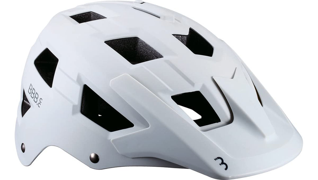 BBB Cycling Nanga MTB Helmet – ABS Shell with Camera Mount, Off White