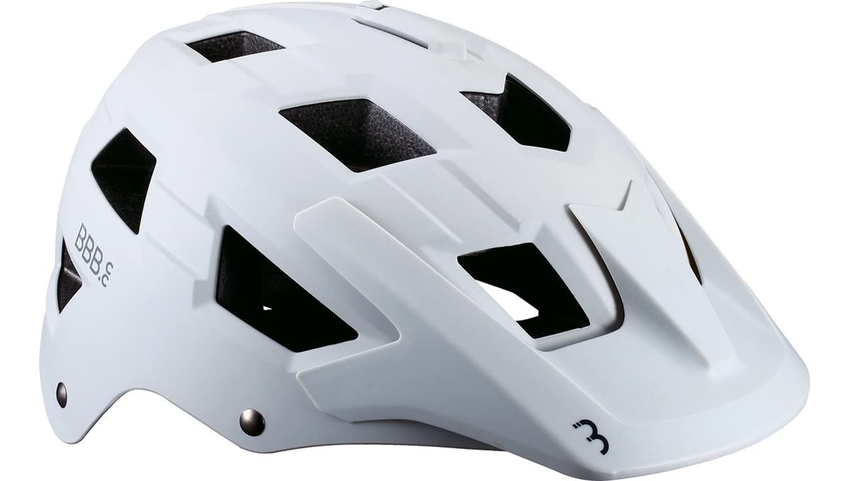 BBB Cycling Nanga MTB Helmet – ABS Shell with Camera Mount, Off White