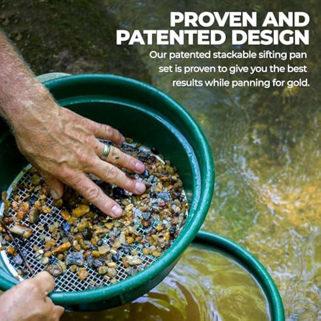 Gold Prospecting Pan Set – 5 Pack Stackable Mesh Classifiers