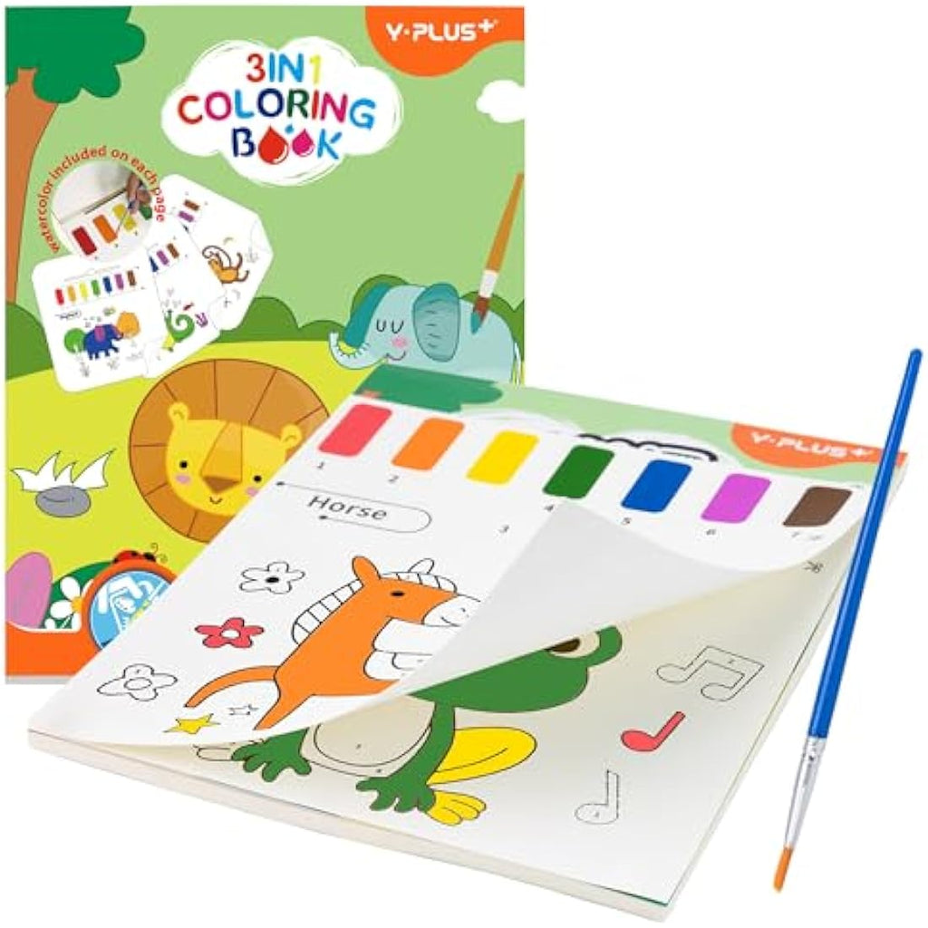 Jolof Store Animals Water Colouring Book - Kids Paint with Water Set