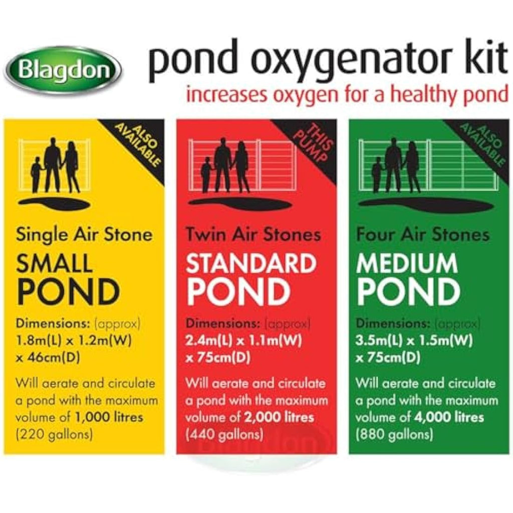 Blagdon Pond Water Oxygenator Kit | 2 Outlet Weatherproof Aerator