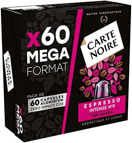 Carte Noire Espresso Intense Nespresso Compatible Pods - 60 Capsules
