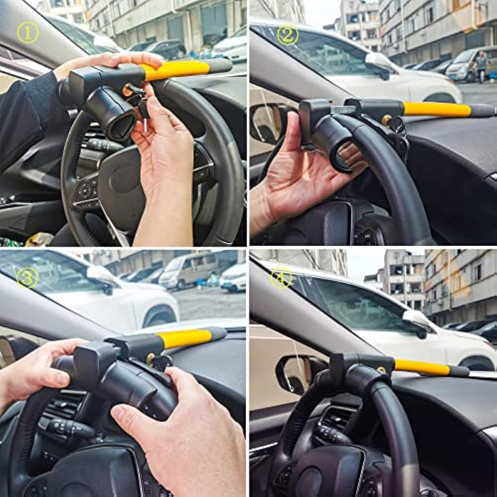 Krtopo Universal Car Steering Wheel Lock – Anti-Theft Security Device