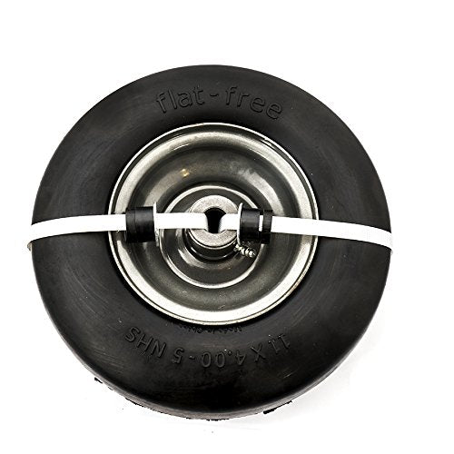 Arnold 11" x 4" Flat Free Zero-Turn Mower Wheel Assembly | Smooth Tread