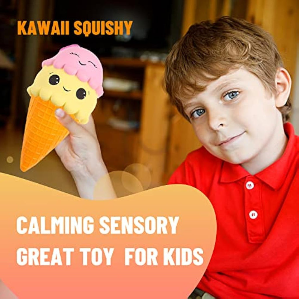 Anboor Ice Cream Jumbo Squishy – Slow Rising Kawaii Stress Relief Toy