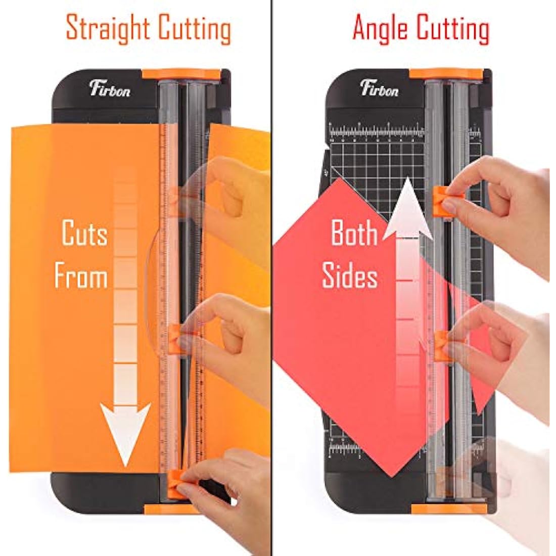 Firbon A4 Paper Cutter – 12 Inch Titanium Trimmer for Cardstock, Black