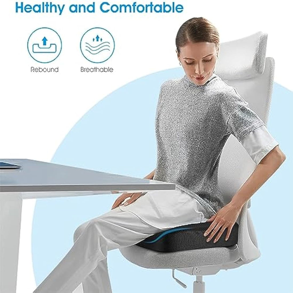 Feagar Orthopedic Memory Foam Seat Cushion for Sciatica & Tailbone Relief