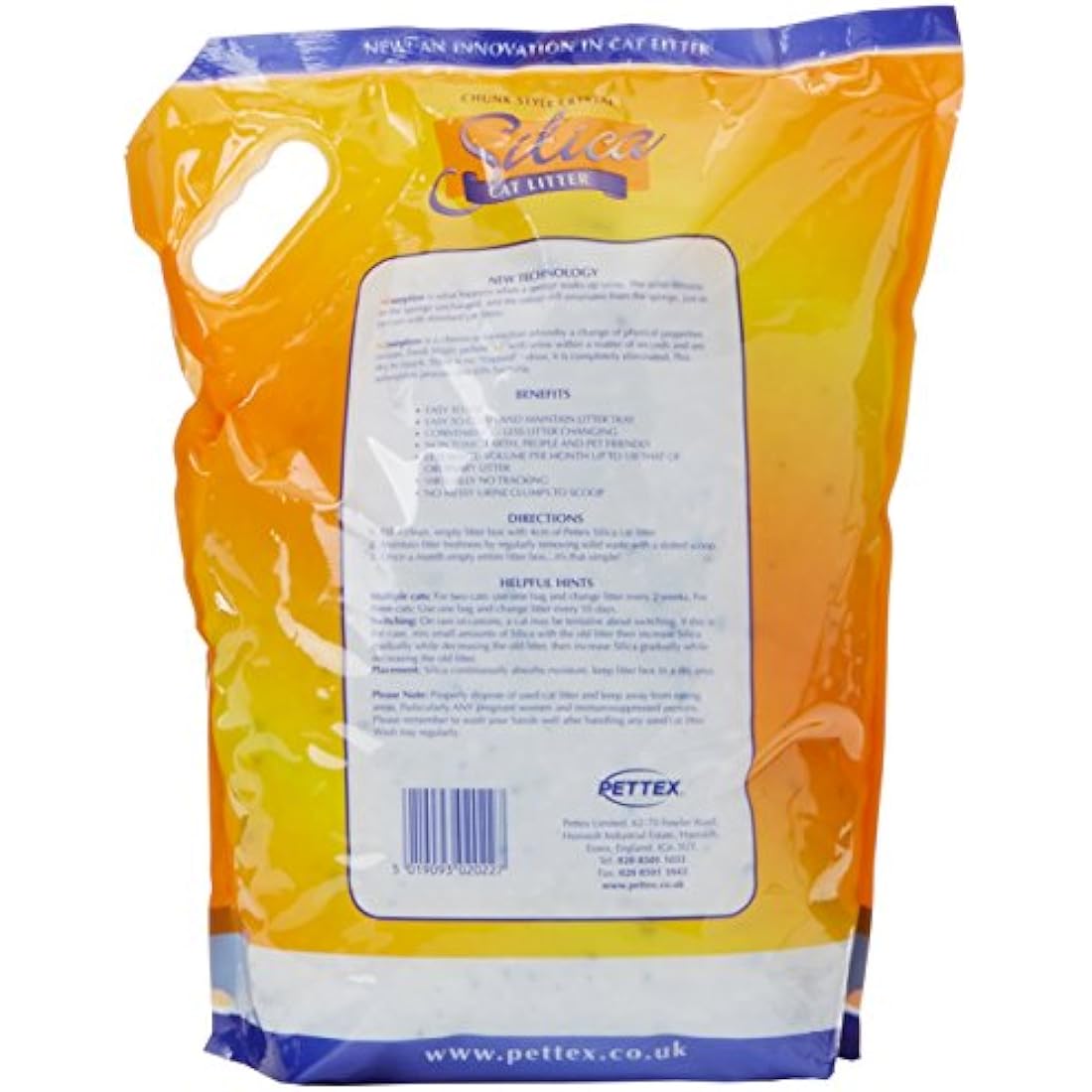 Pettex Silica Crystal Cat Litter – 7.6L Absorbent Odor Control Granules