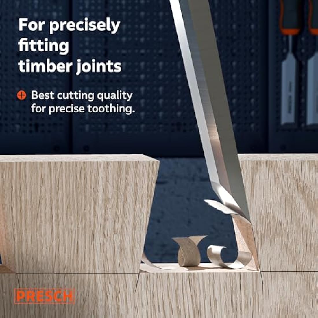 Presch 4-Piece Wood Chisel Set with Bag | 6-24mm Metal Striking Cap