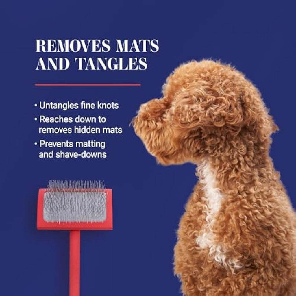 Chris Christensen Big G Slicker Brush – Large Coral Dog Grooming Tool