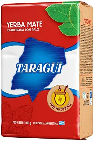 Taragui Roja Yerba Mate Tea with Stems - Argentine Loose Leaf (3x1kg)
