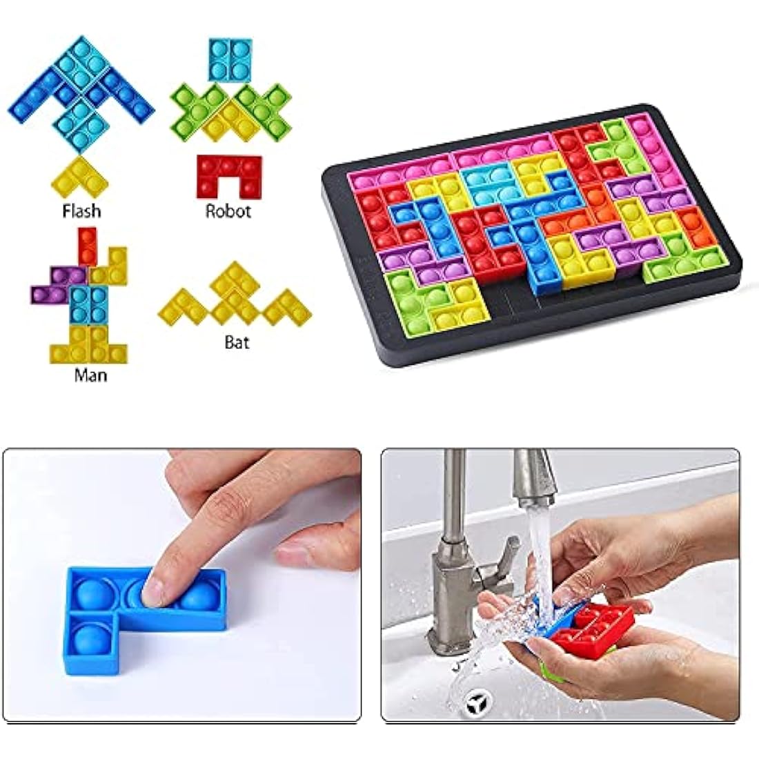 Jolof Store Fidget Jigsaw Pop Game – Sensory Silicone Logic Puzzle Toy