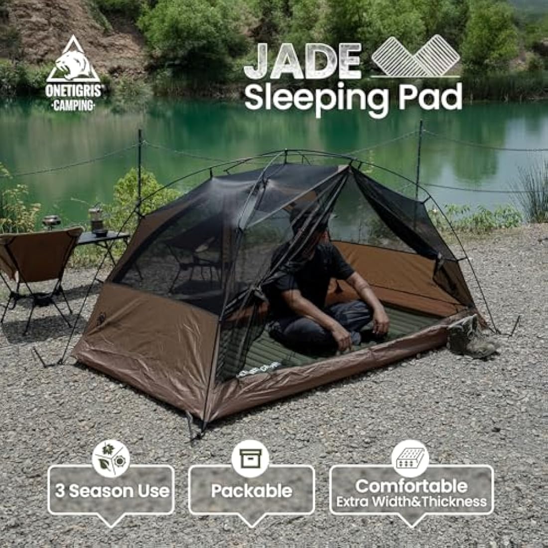 OneTigris Ultralight Camping Sleeping Pad | 2.8 R-Value Extra-Wide Mattress