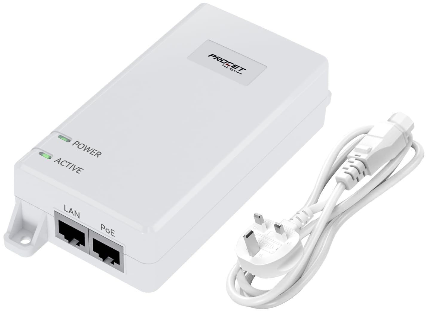 PROCET 10 Gigabit PoE Injector 60W 802.3bt for UniFi U7 Pro & eero 6