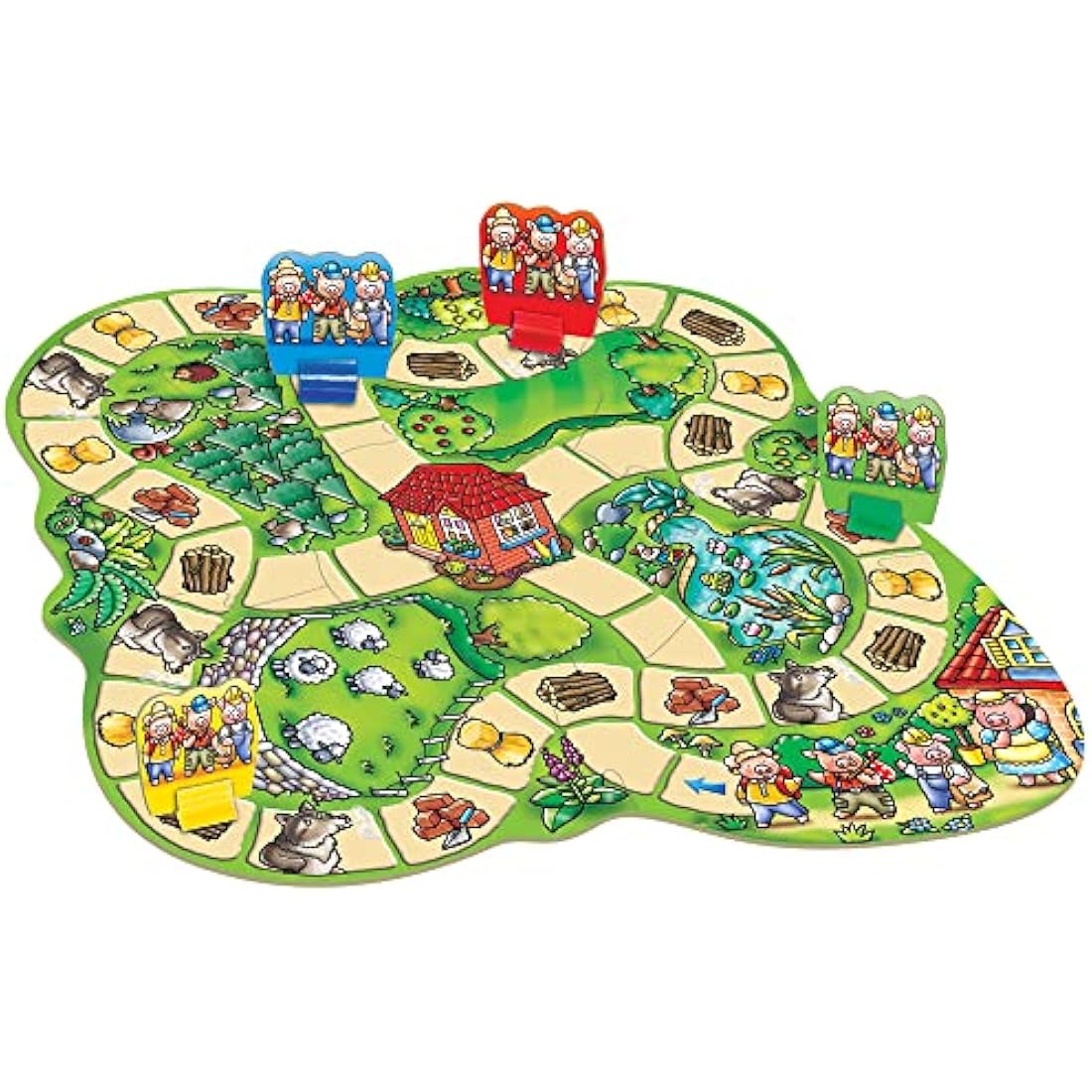 Orchard Toys Three Little Pigs Board Game – Educational Game for Ages 3-6