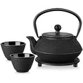 Velaze Cast Iron Teapot Set | Japanese Tetsubin Kettle with Infuser, 700ml