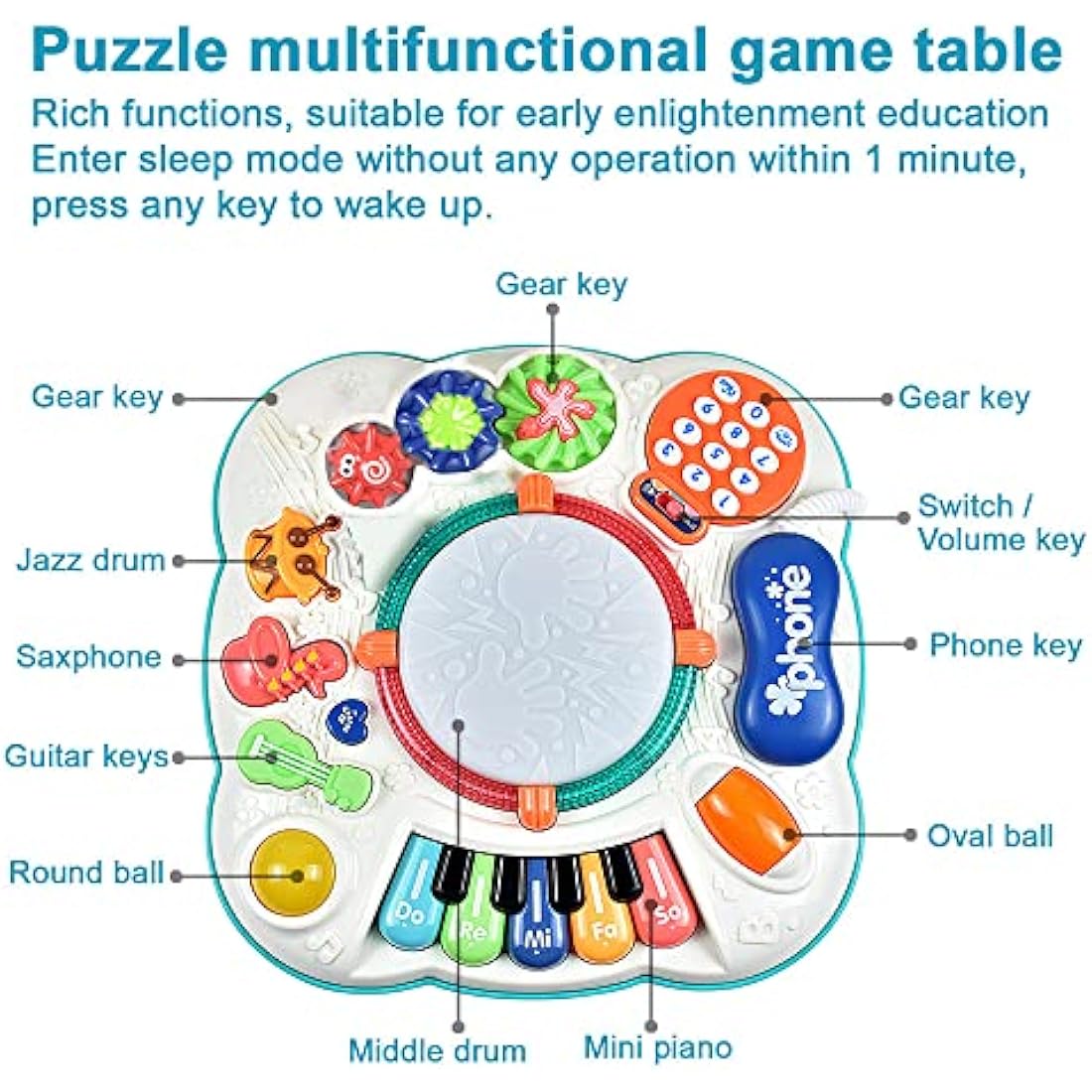 Baby Activity Table – Musical Learning Toy for 6-12 Months