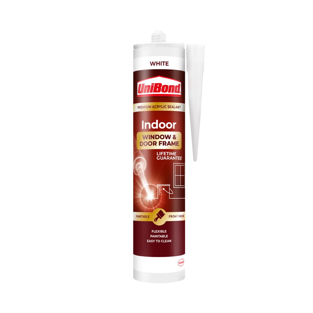 UniBond Indoor Window & Door Frame Sealant | White Acrylic | 467g