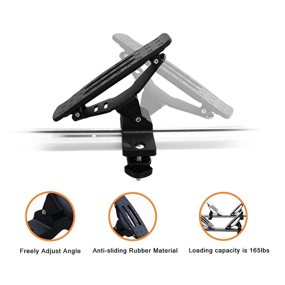 ASMSW Universal Kayak Roof Rack Saddles | Aluminum Canoe Carrier - 165 lbs
