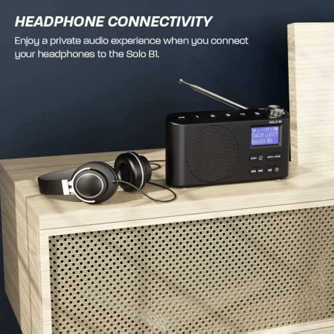Azatom Solo B1 Portable DAB/DAB+ & FM Digital Radio with Bluetooth - Black