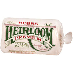 Hobbs Heirloom Premium Cotton Quilt Batting – Full 81x96in Cream Blend