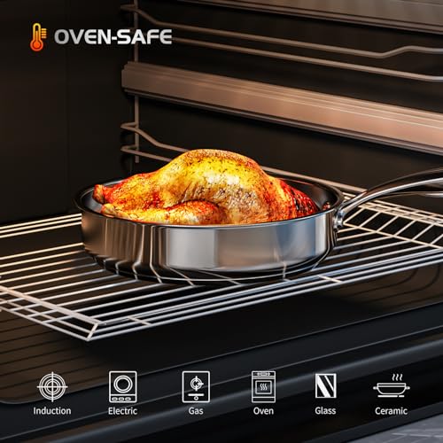 Tieplis 16-Piece Stainless Steel Cookware Set | Induction Pots and Pans