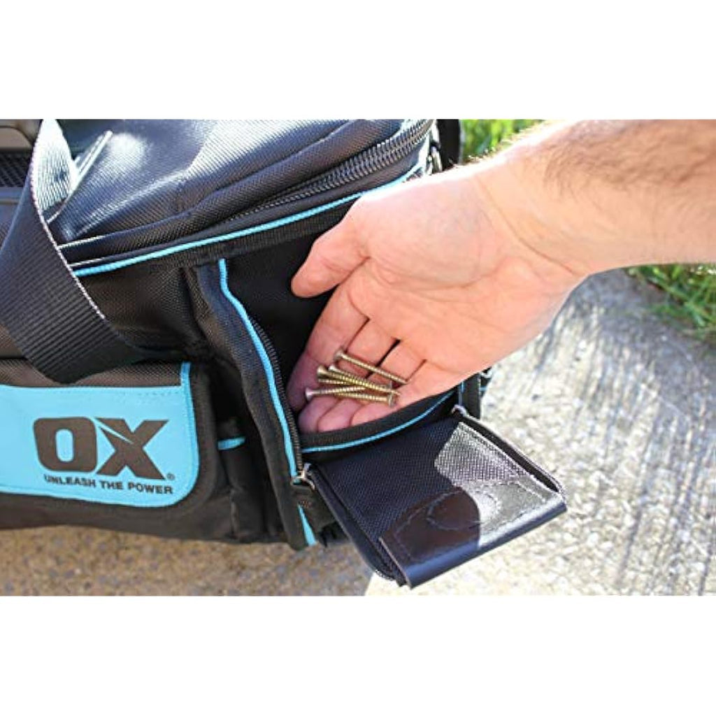 OX Pro Round Top Tool Bag – Heavy-Duty Construction Storage Organizer