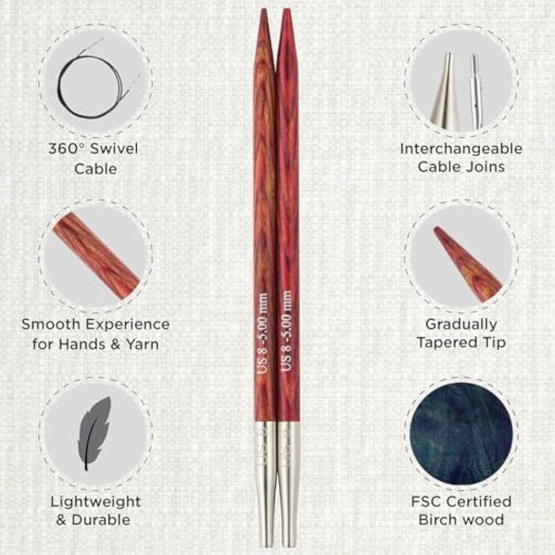 KnitPro Dreamz Starter Interchangeable Circular Needle Set | 5 Sizes