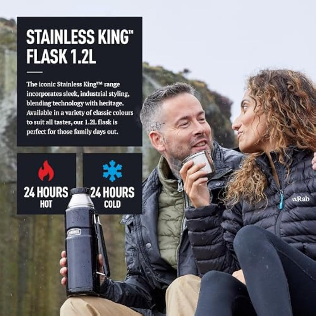 Thermos Stainless King 1.2L Travel Flask – Insulated Midnight Blue