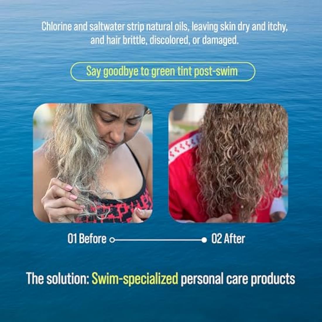 TRIHARD Swim Shampoo & Conditioner | Chlorine Removal Hair Care Set