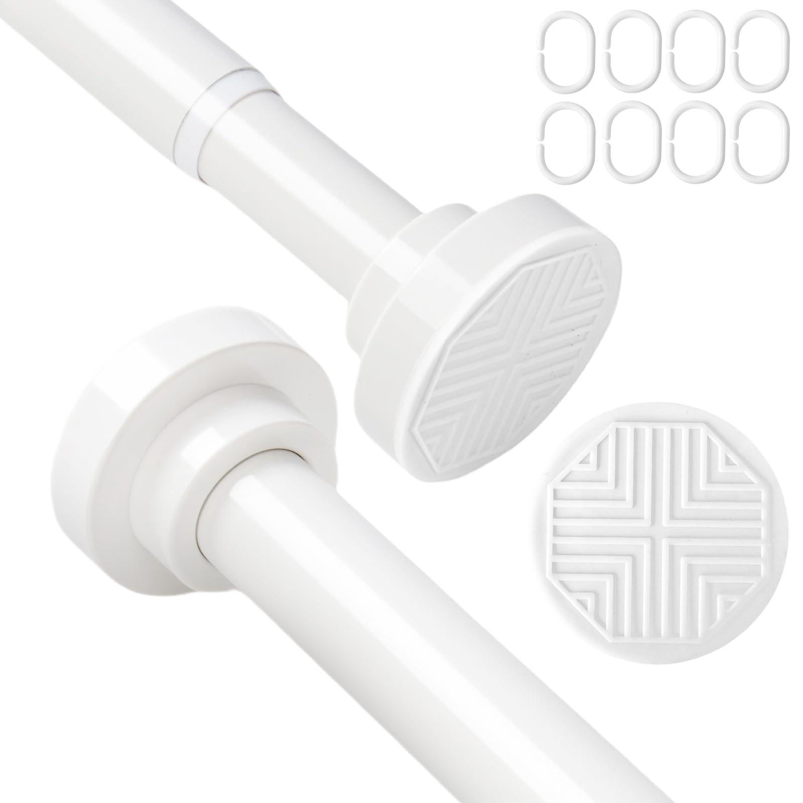 BELICOO Tension Rod 70-130cm - No Drill Extendable Shower Curtain Pole