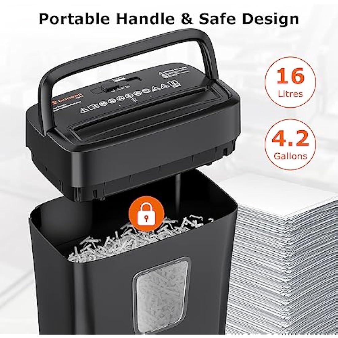 Bonsaii 8-Sheet Cross-Cut Paper Shredder | P-4 Security Home Office (C261-C)