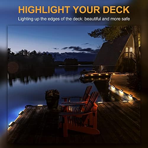 Solpex Solar Step Lights 16 Pack | IP65 Waterproof LED Fence Deck Lights