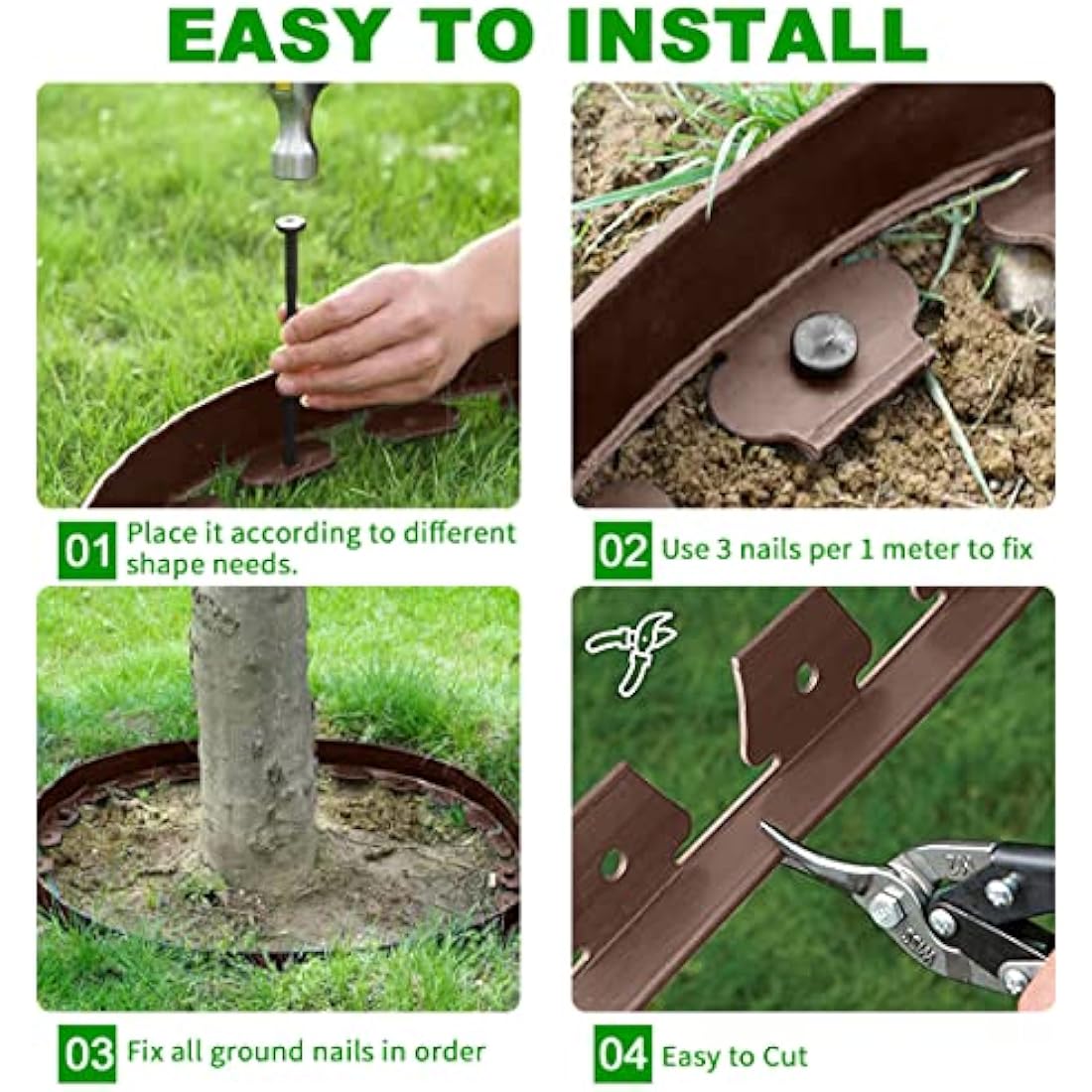 Jolof Store 10m Garden Lawn Edging – 10cm Extra Tall Flexible Border