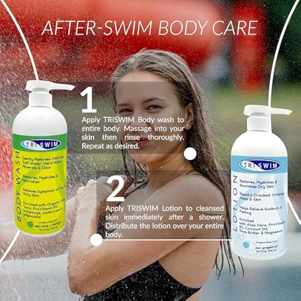 TRISWIM After Swim Body Lotion – Chlorine Neutralizing Magnesium (946ml)