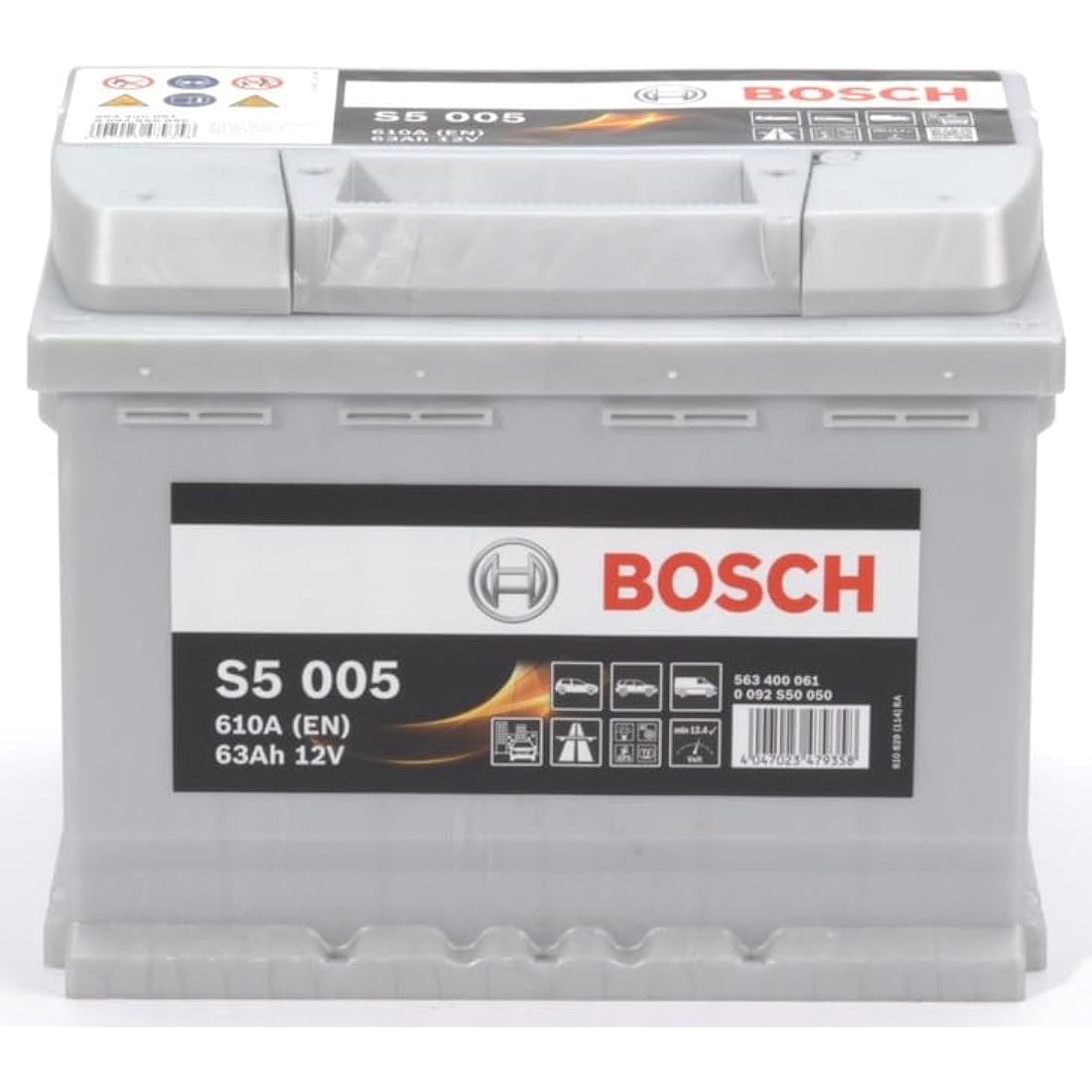 Bosch S5005 Car Battery | 63Ah 610A Lead-Acid Type 027 | Maintenance-Free