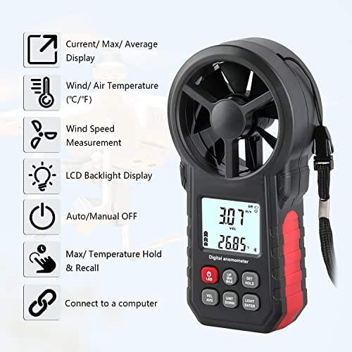 Digital Anemometer – Bluetooth Wind Speed & Temp Meter