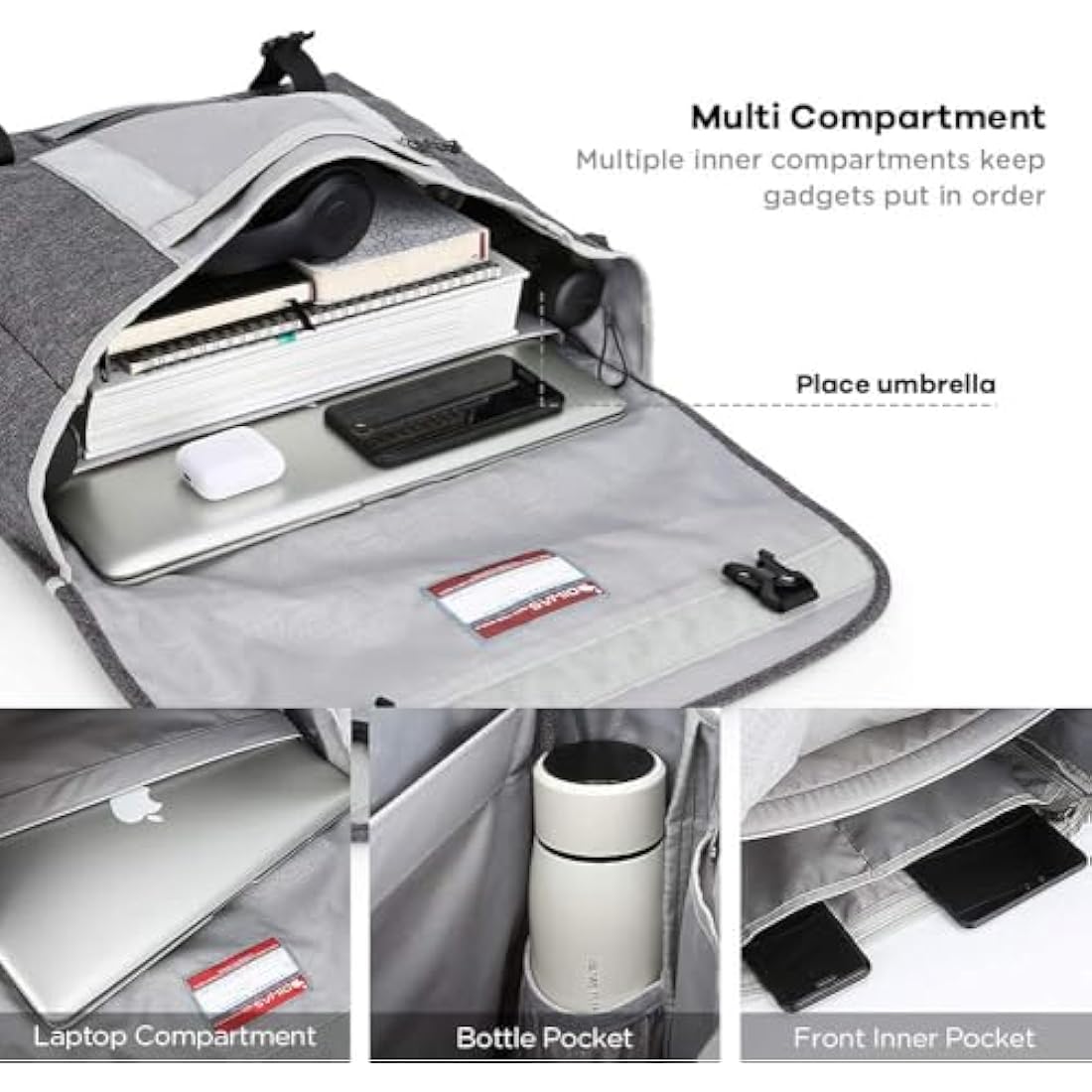 Waterproof Laptop Messenger Bag | 15.6 Inch Crossbody Satchel