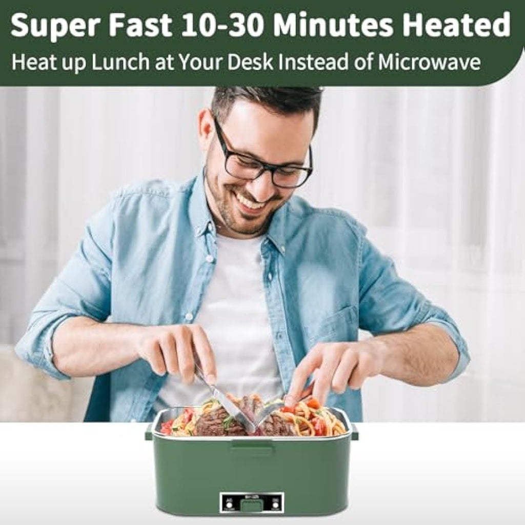 SOOOEC 100W Electric Heated Lunch Box | 1.8L Portable Food Warmer for Car