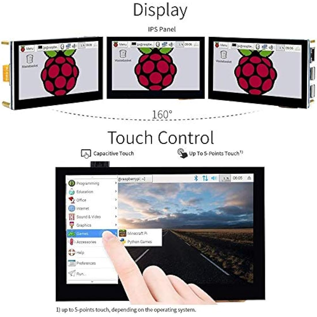 4.3" DSI LCD Touch Screen | 800x480 IPS Monitor for Raspberry Pi