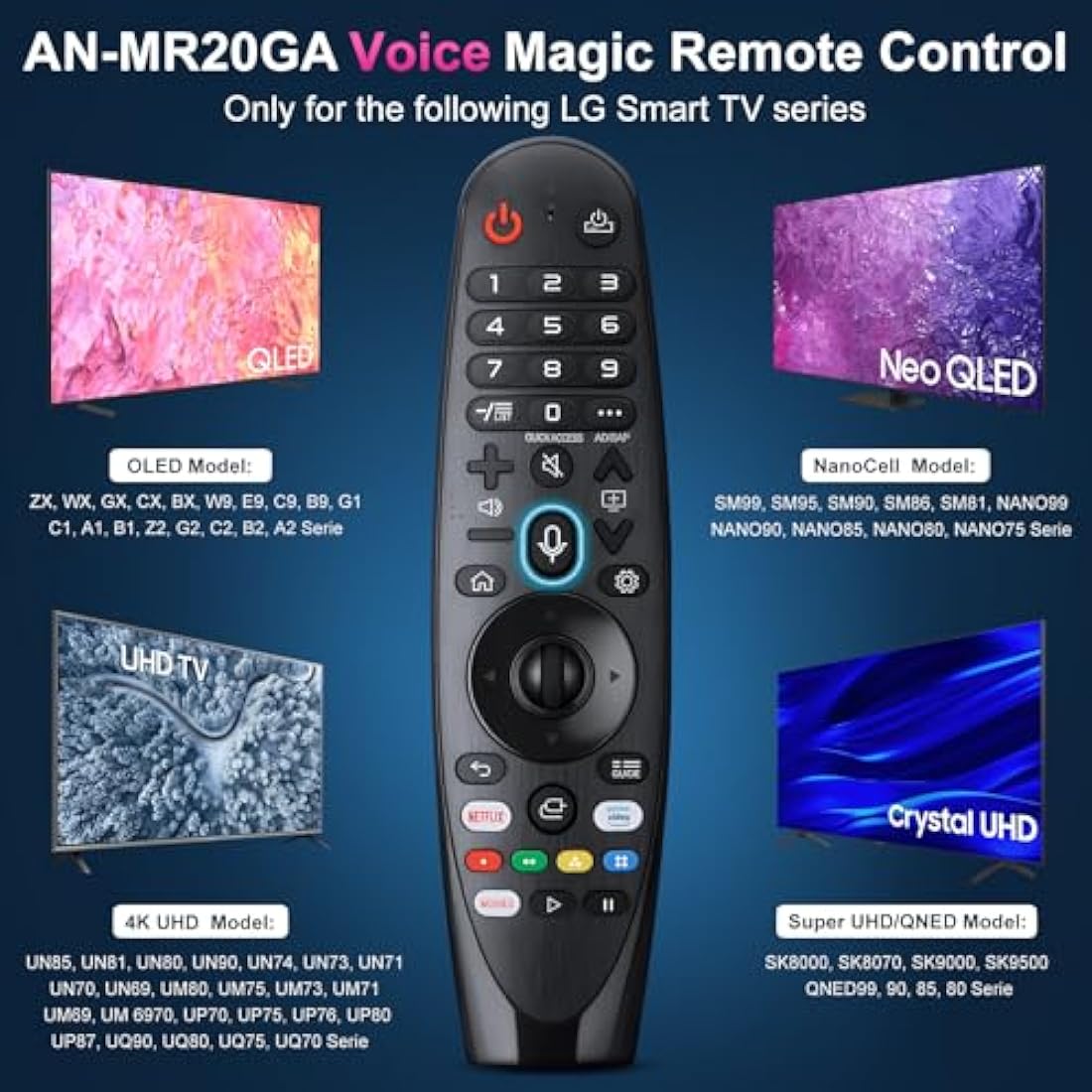 LG Magic Remote Replacement with Voice Control for OLED QNED 4K Smart TV